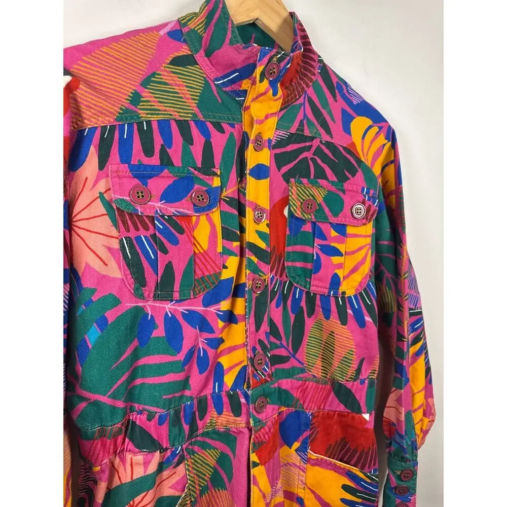 FARM Rio Macaw 100% Cotton Tropical Jumpsuit Coveralls, XS- NWT - Picture 7 of 11